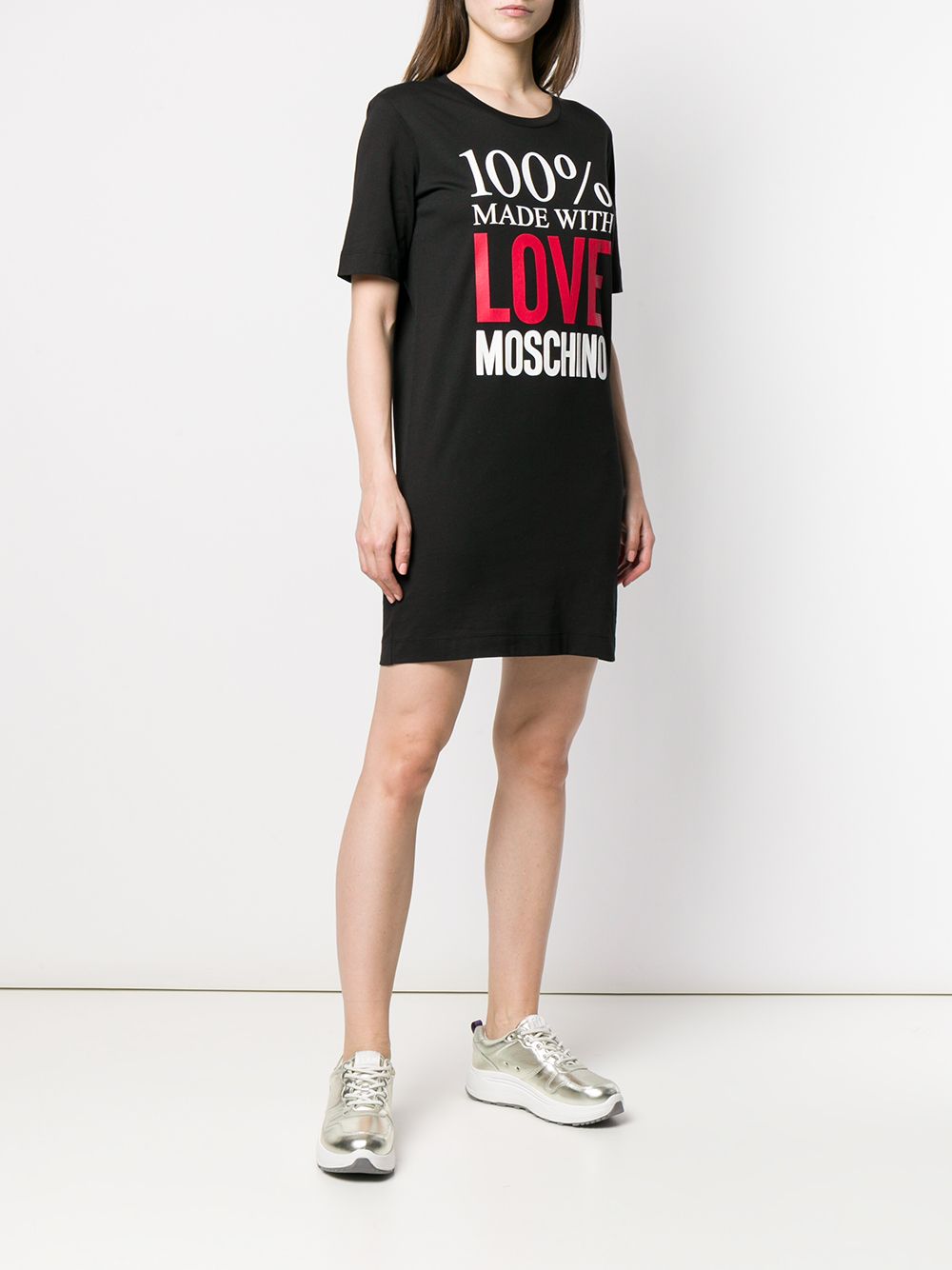 фото Love moschino платье-футболка с логотипом