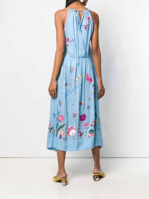 Mira Mikati Embroidered Halterneck Dress Ss19 | Farfetch.com