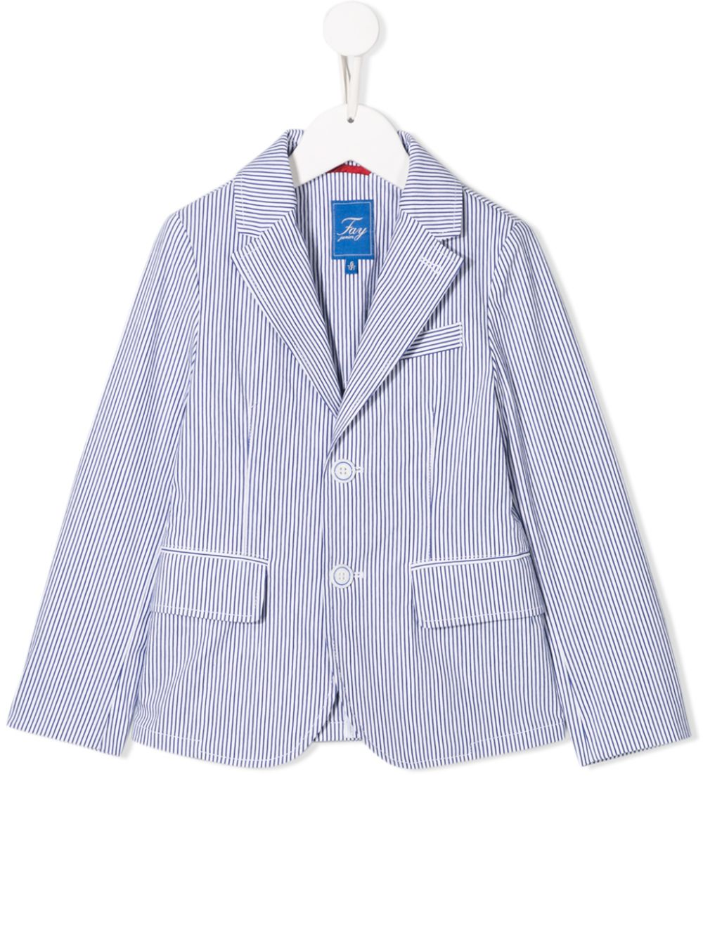 Fay Kids Gestreepte blazer Blauw