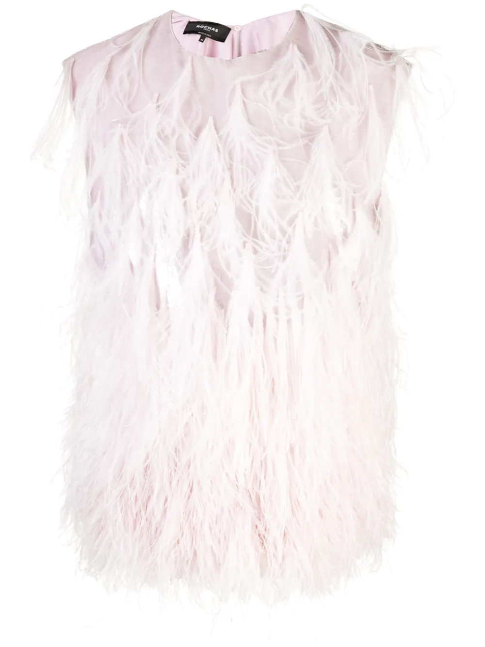 

Rochas feather fringe top - Pink