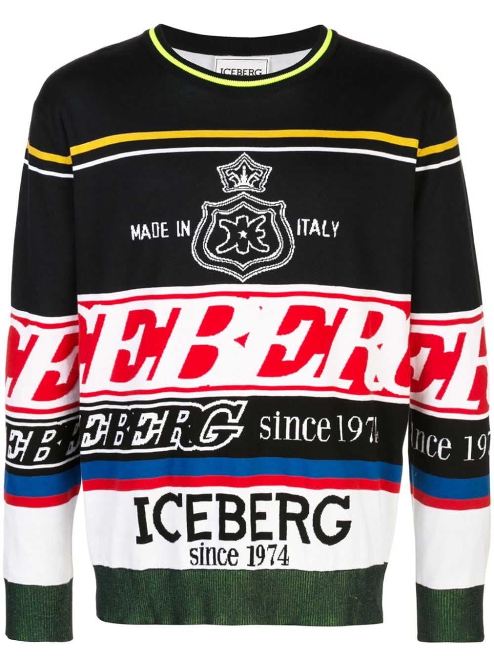 фото Iceberg свитер в стиле колор-блок с логотипом