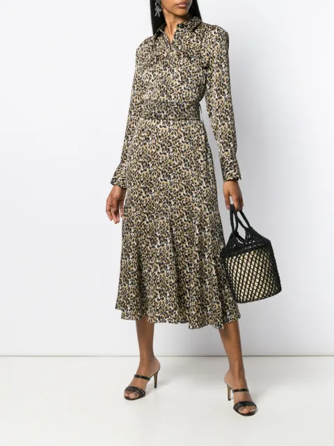 Equipment Leopard Print Shirt Dress 