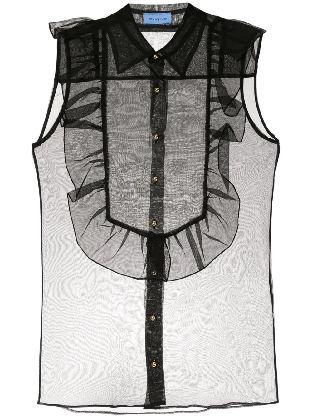 

Macgraw Bonnie sleeveless sheer blouse - Black