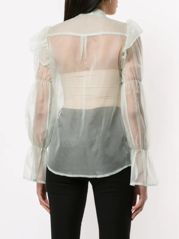 Shop Macgraw Souffle sheer blouse with 