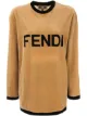 Image 1 of Fendi Pre-Owned logo print velvet top