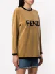 Fendi Pre-Owned logo print velvet top