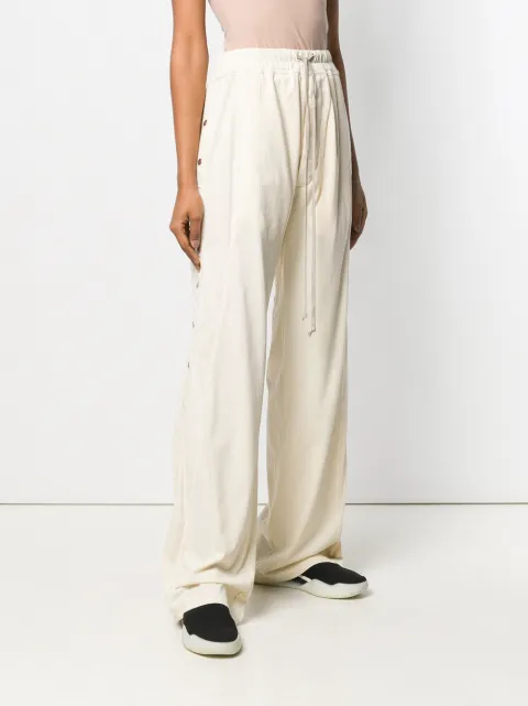 RICK OWENS DRKSHDW SNAP-BUTTON OVERSIZED TRACK PANTS