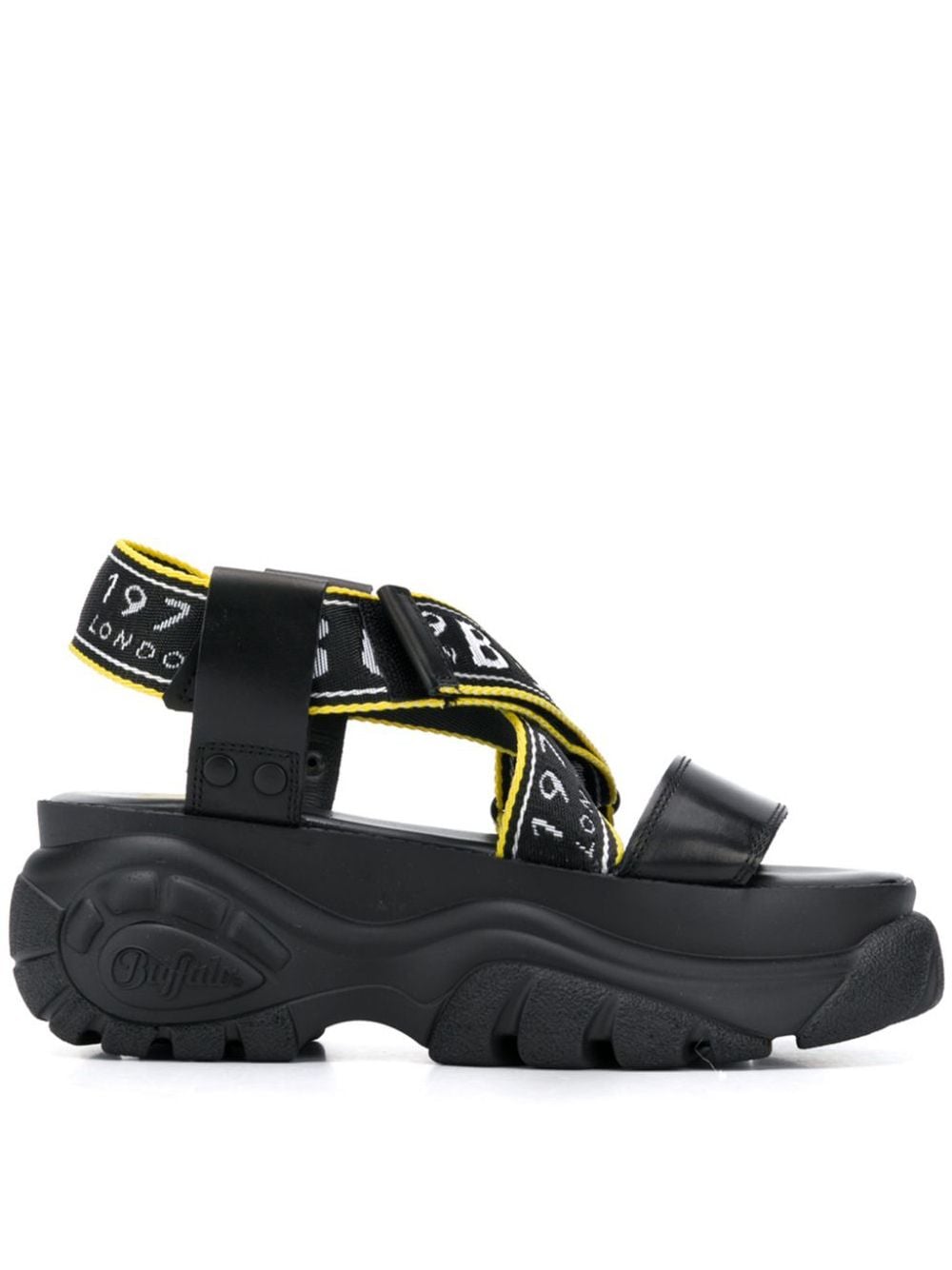 Shop black Buffalo Bo platform sandals 