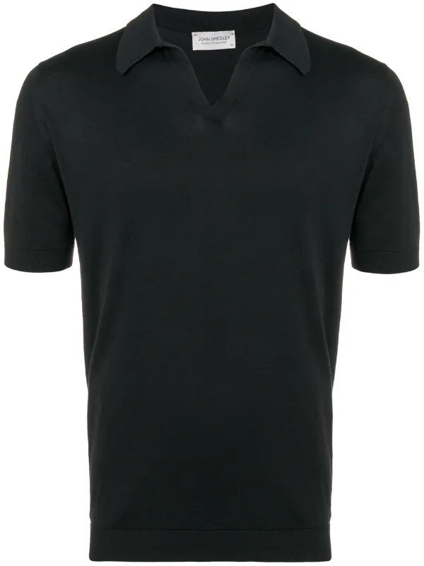 JOHN SMEDLEY'S ポロシャツ John Smedley Noah ポロシャツ | ブラック | FARFETCH JP