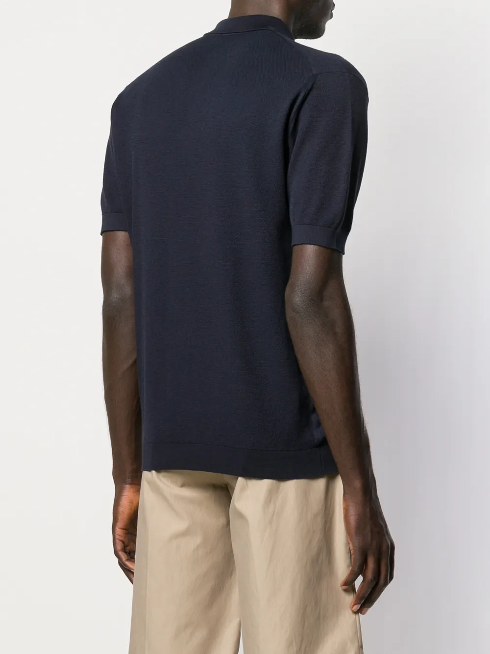 John Smedley Effen poloshirt Blauw