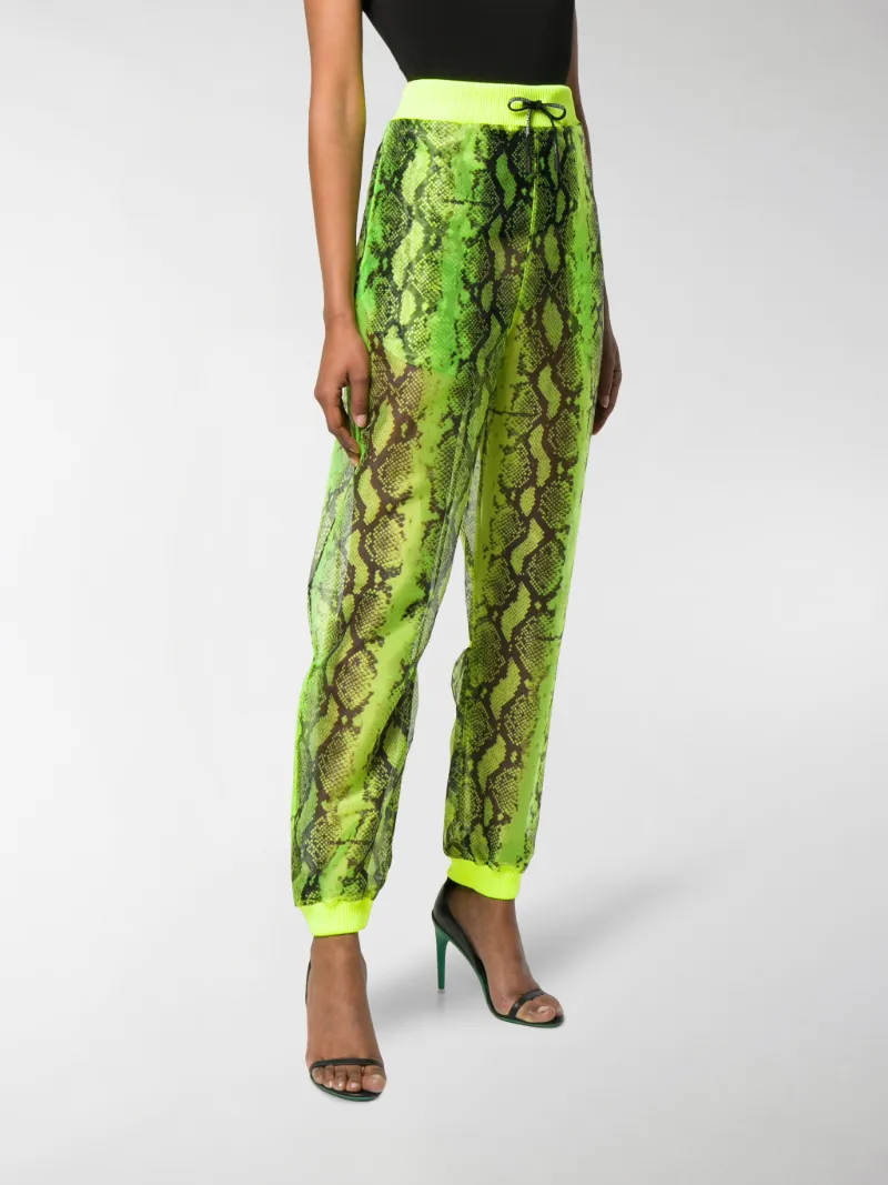 Off-White snake print track trousers 
