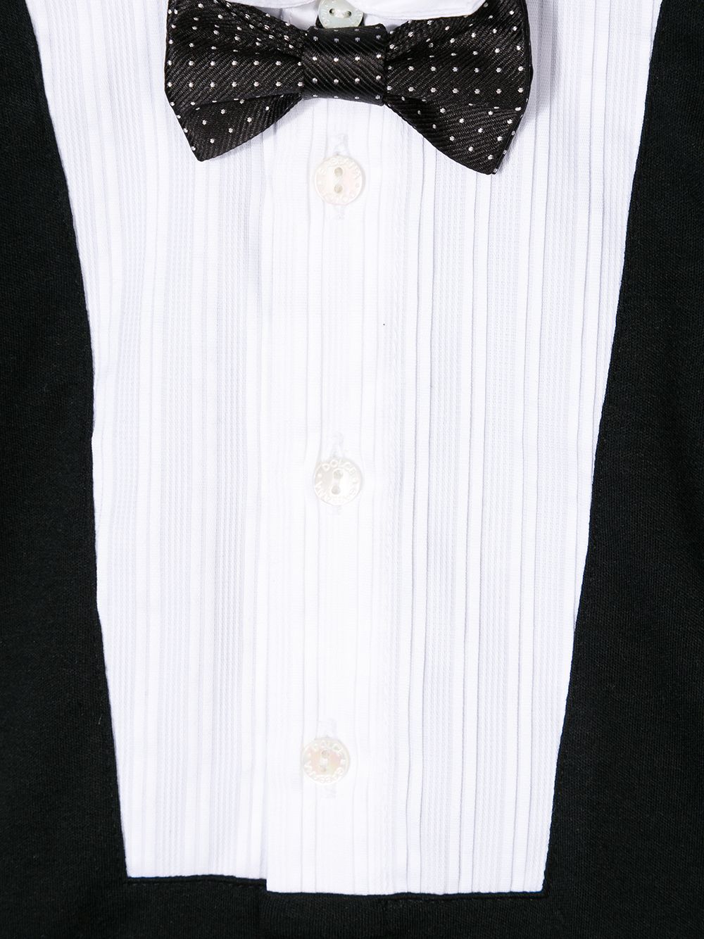 Shop Dolce & Gabbana Cotton Tuxedo Romper In Black