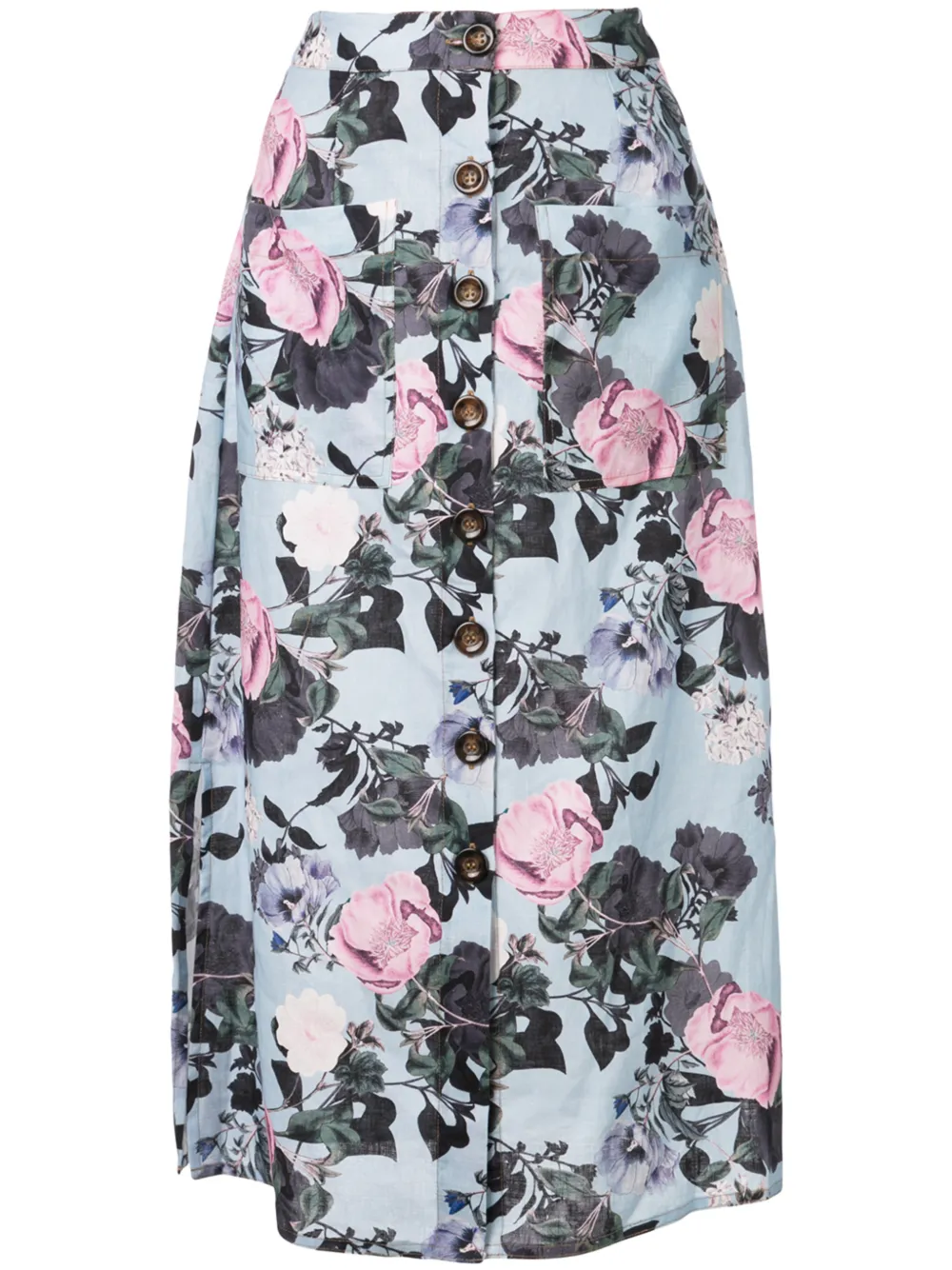 nicholas button front skirt