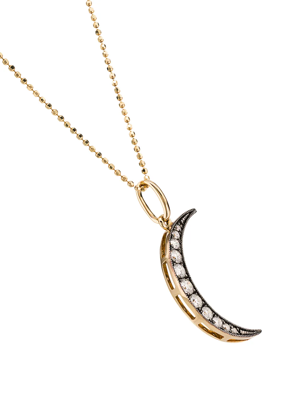 Фото 3 - Andrea Fohrman золотое колье Crescent Moon с бриллиантами от Andrea Fohrman