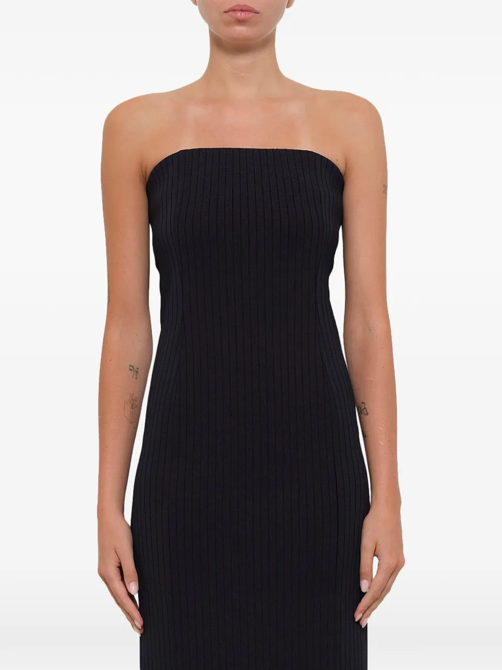 Givenchy Geripptes Kleid - Blau