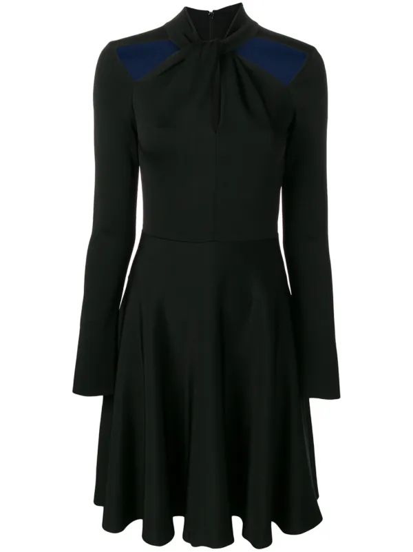 black flare out dress