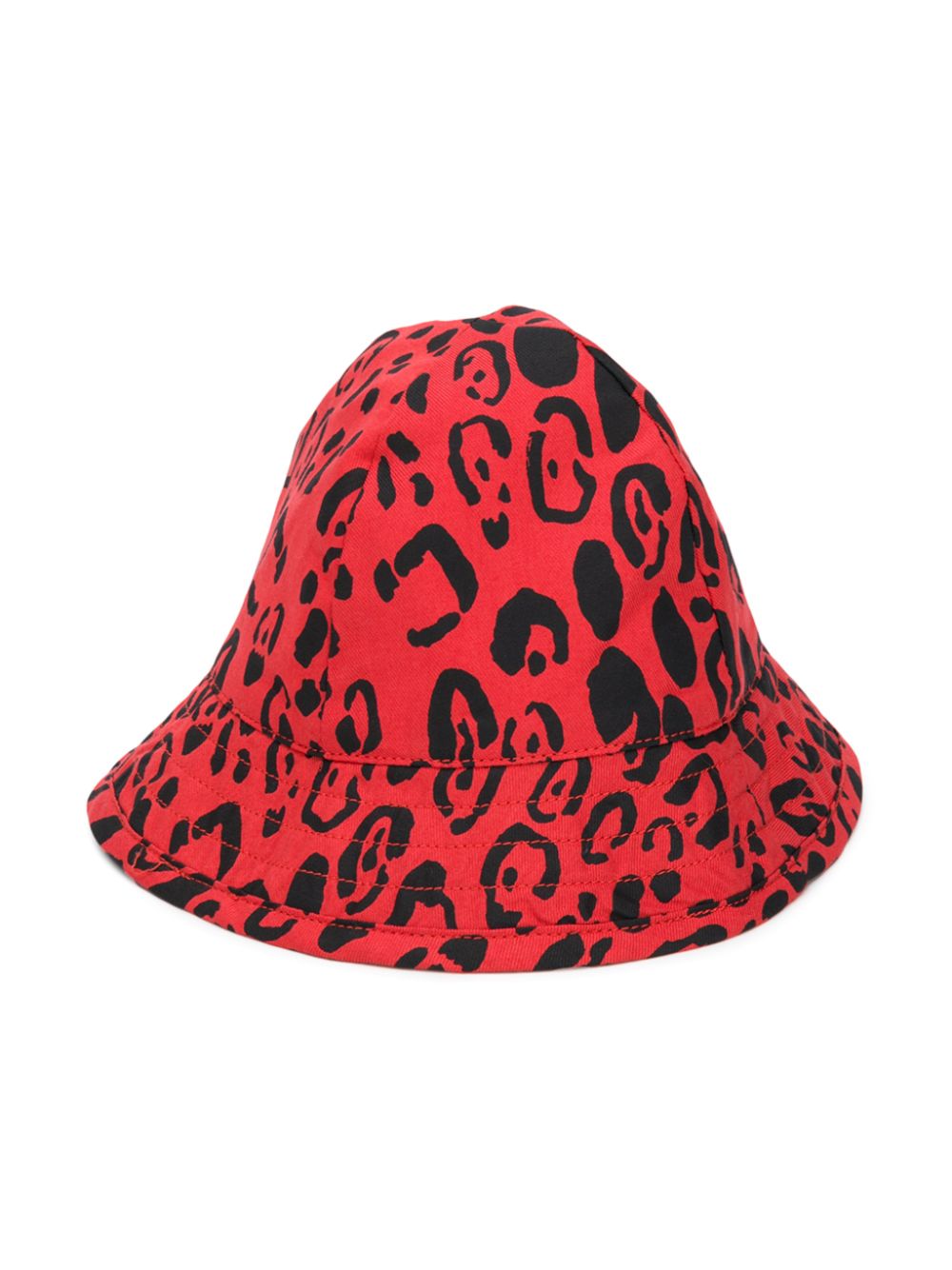 Mini Rodini Babies' Leopard Print Sun Hat In Red