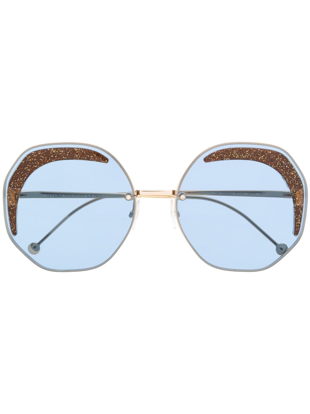 Fendi Oversized Geometric Sunglasses In Blue