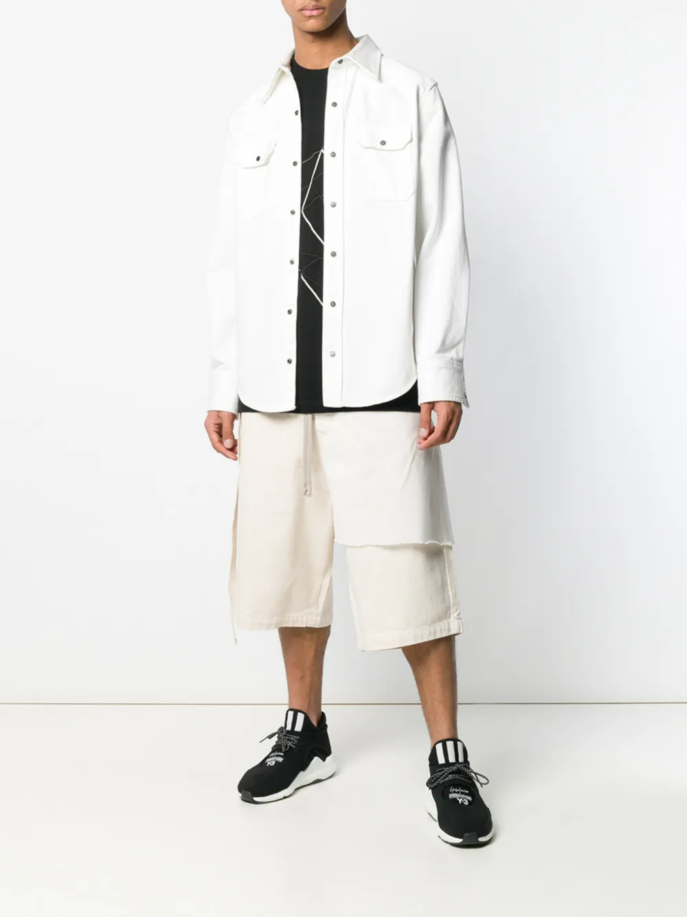 Rick Owens DRKSHDW layered track shorts | Track & Running Shorts | Image 2