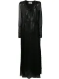 Saint Laurent sheer maxi dress - Black