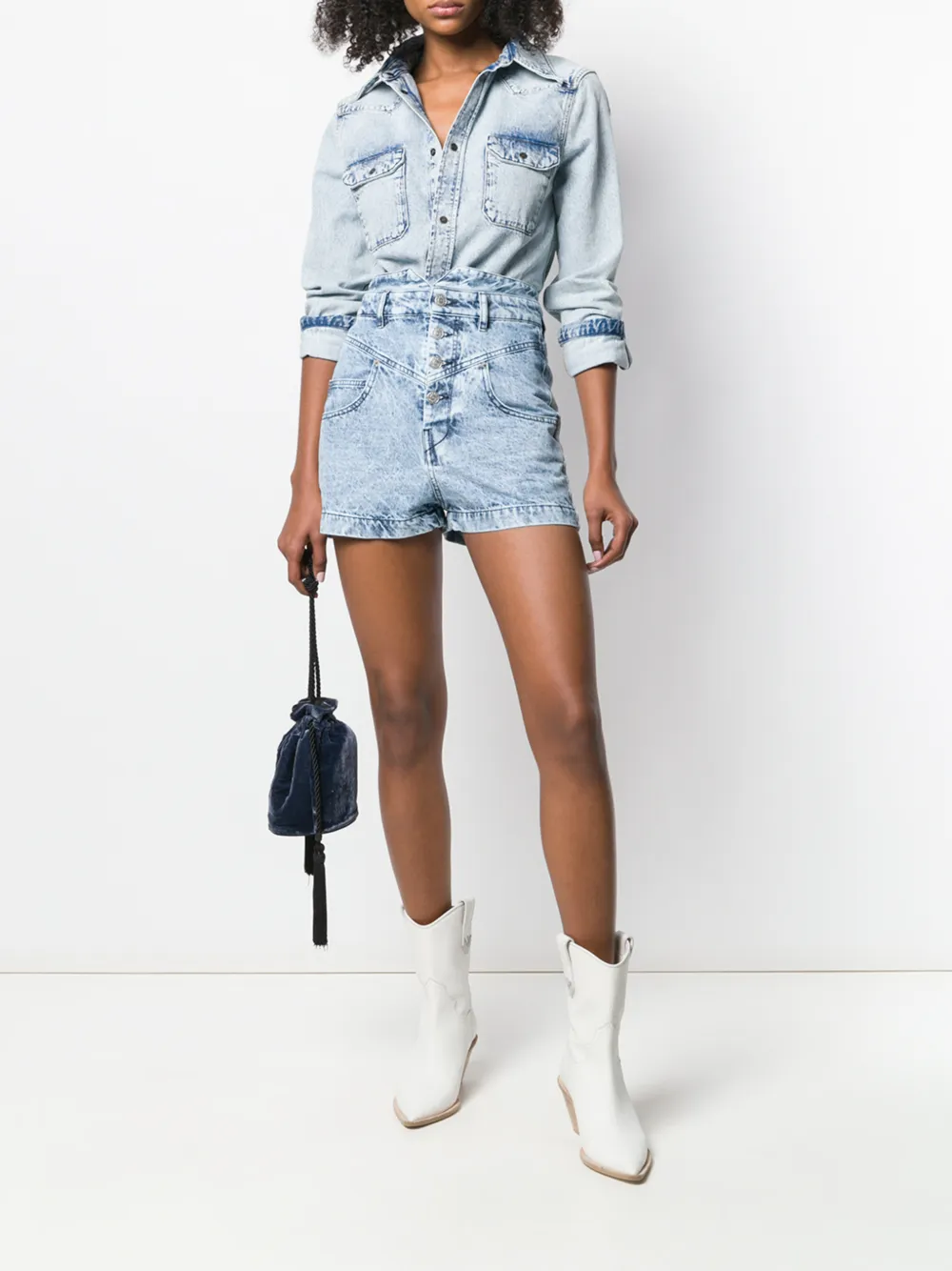 Isabel Marant Roy Denim Shorts - Farfetch