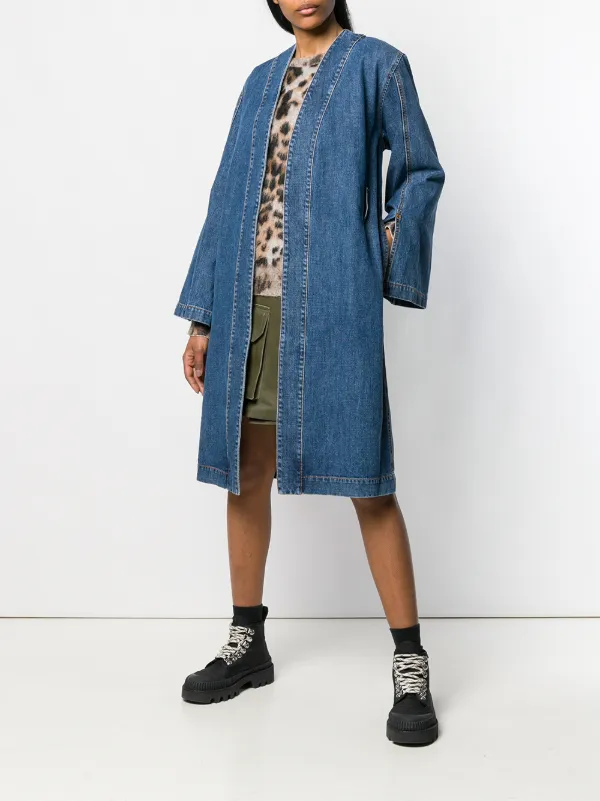 ganni denim coat
