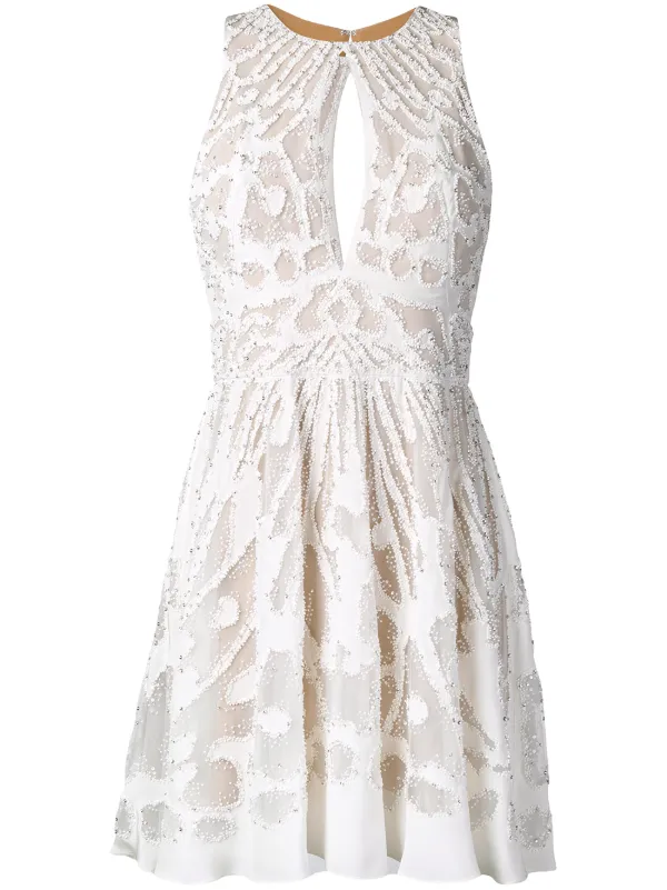 white lace embroidered dress