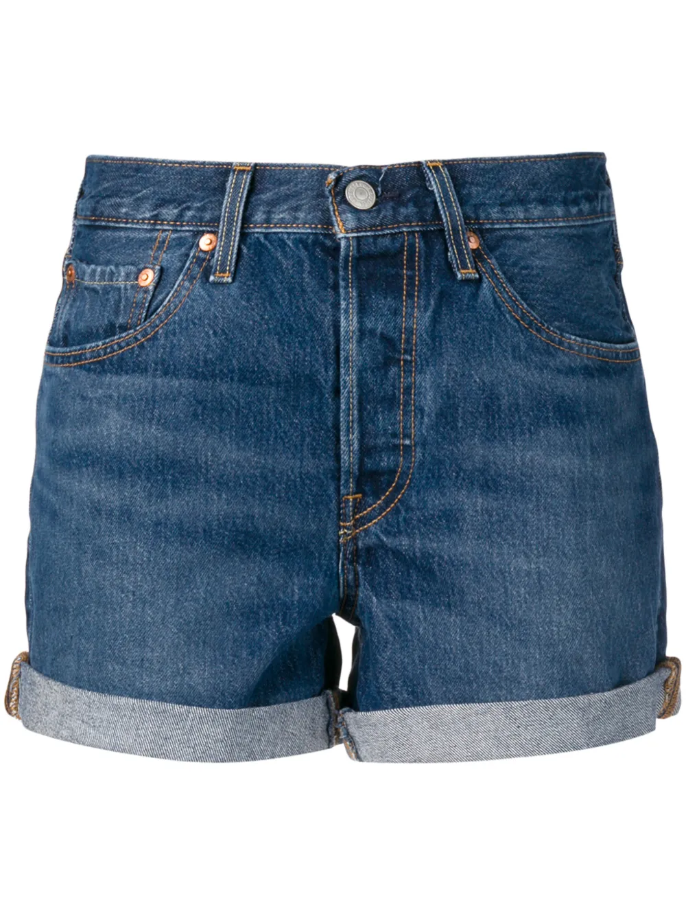 levis short denim shorts - 蓝色
