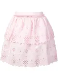 Alberta Ferretti embroidered mini skirt - Pink
