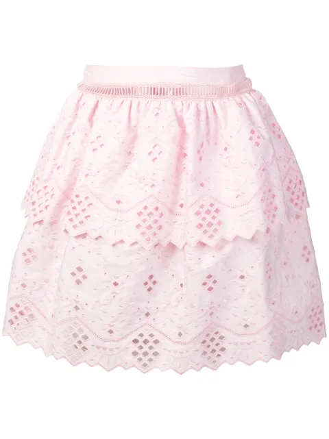 Alberta Ferretti embroidered mini skirt