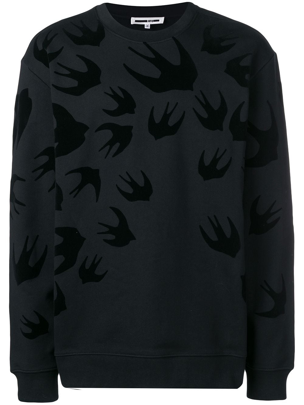 McQ Swallow Sweater met zwaluw print Zwart