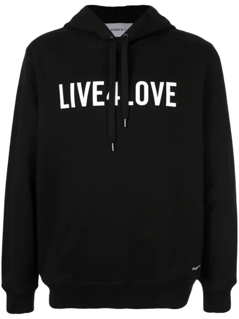 Ports V sudadera con capucha y eslogan