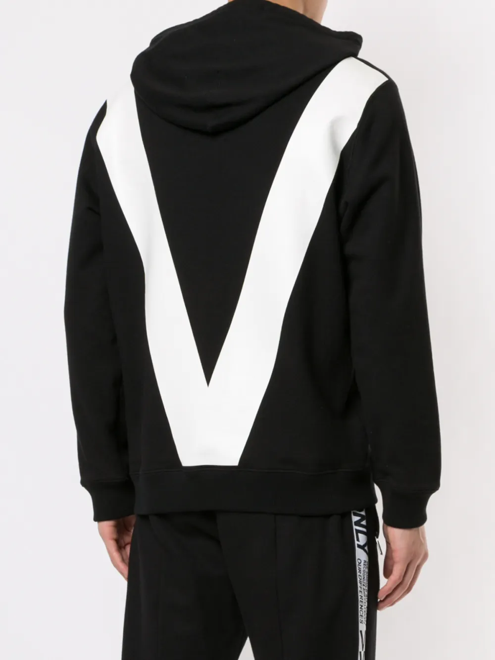 Ports V Hoodie met slogan Zwart