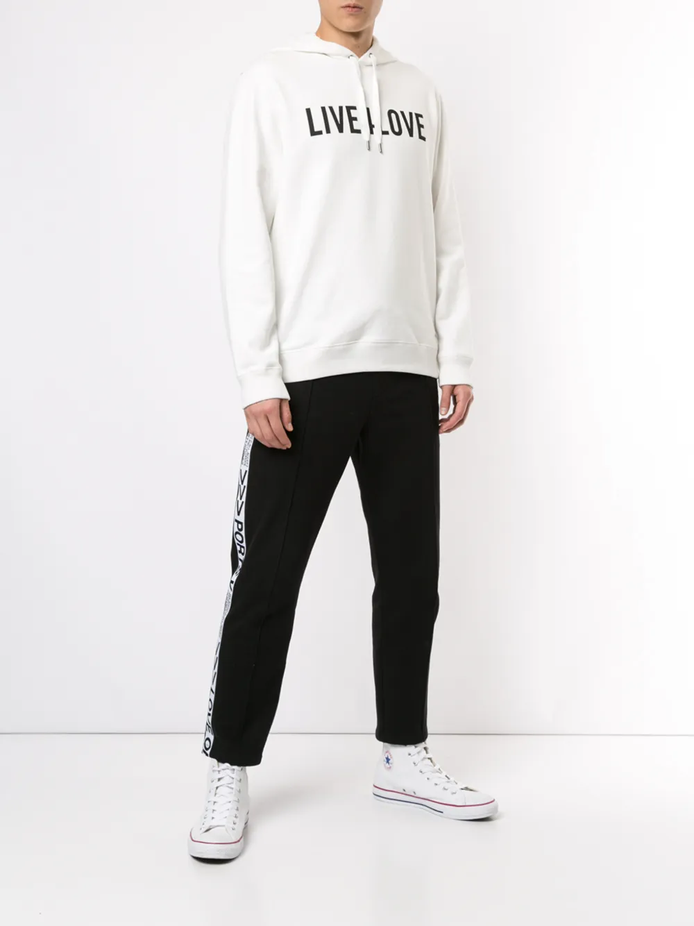 Ports V Hoodie met slogan Wit