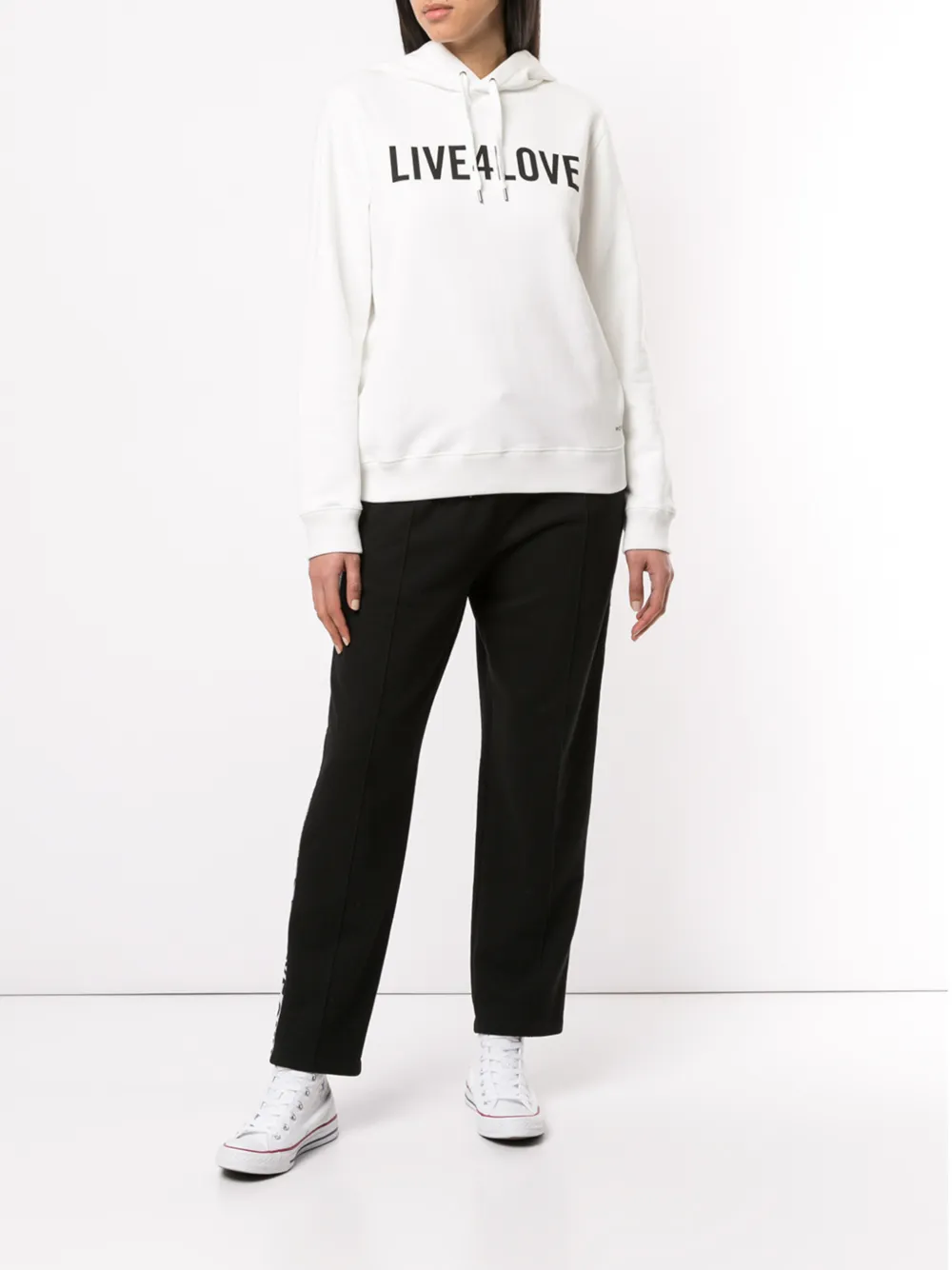 Ports V Hoodie met slogan Wit