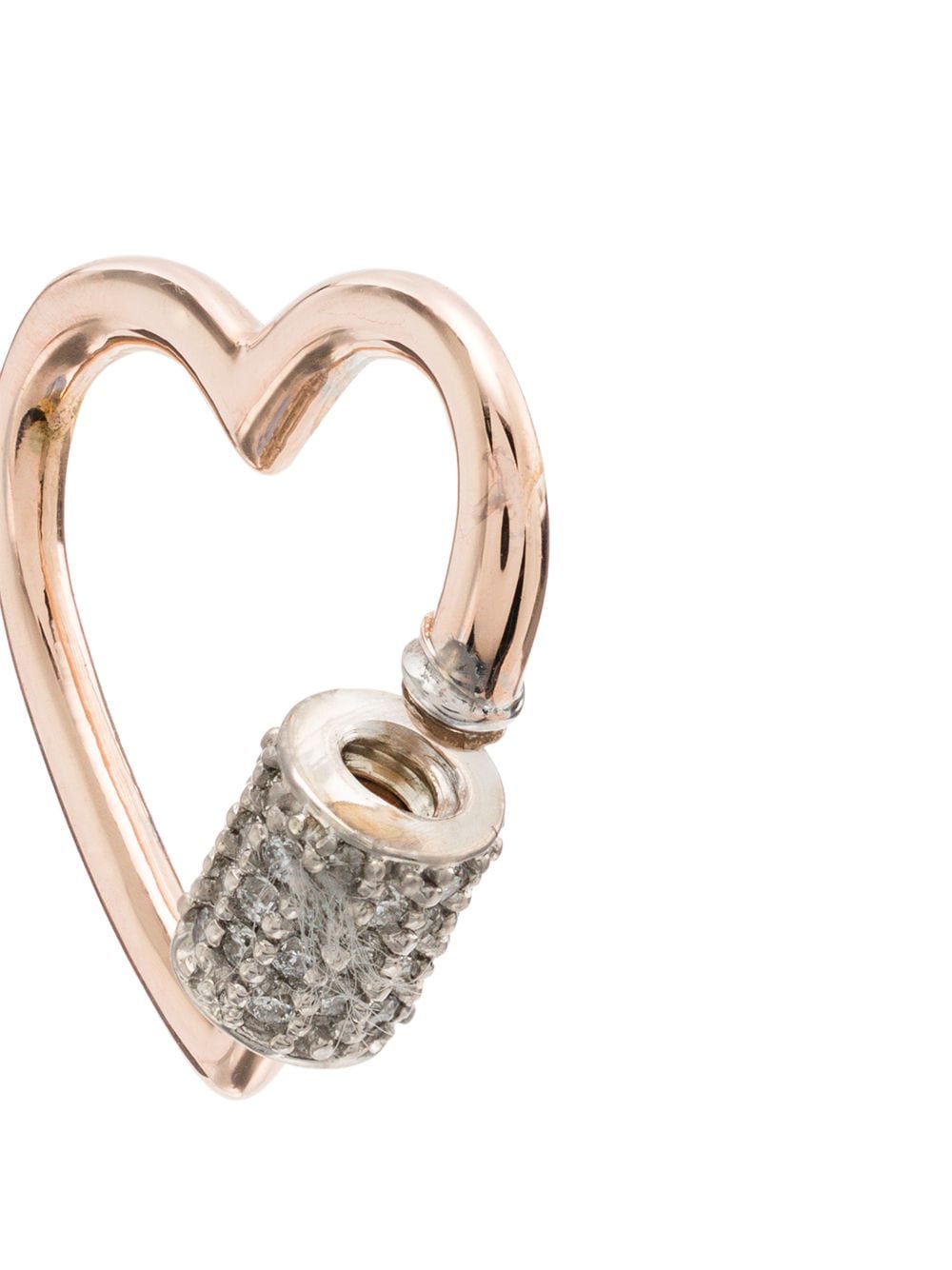 Marla Aaron 14kt Rose Gold Medium Diamond Lock Charm - Farfetch