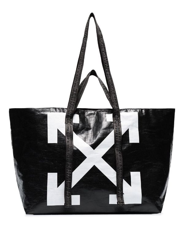 black and white tote bag