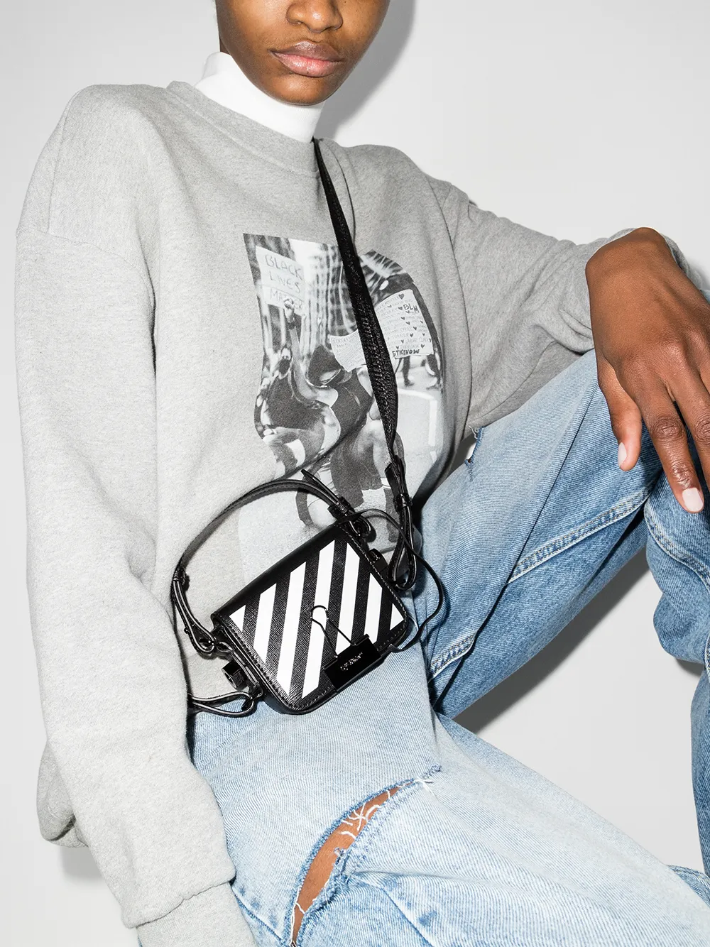 OffWhite Binder Clip Crossbody Bag Farfetch