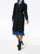 Blindness single-breasted check wool coat