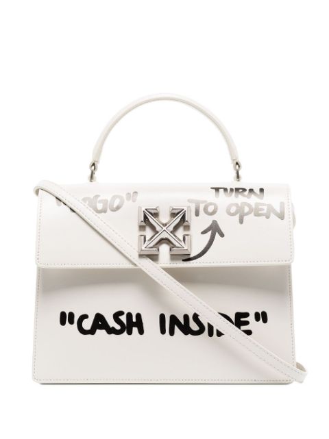 cash inside off white purse