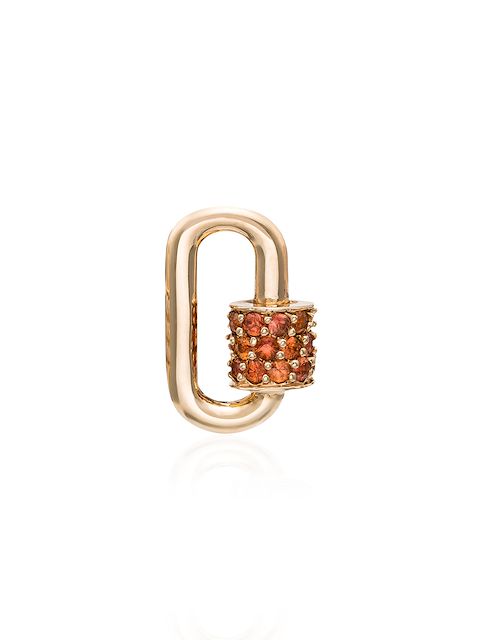 Marla Aaron 14kt yellow gold orange sapphire chubby babylock charm