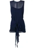 Max Mara sheer sleeveless top - Blue