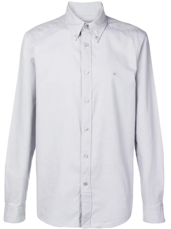 calvin klein black button down shirt