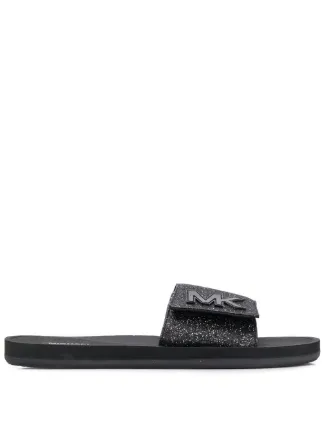 michael kors glitter slides