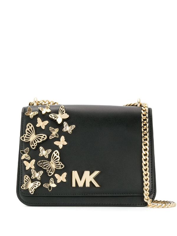 michael kors white butterfly purse
