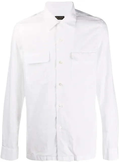 Dell'oglio パッチポケット シャツ