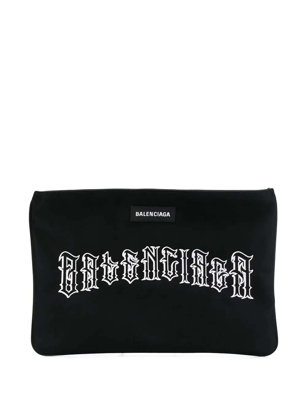 Balenciaga Clutch con ricamo - Nero