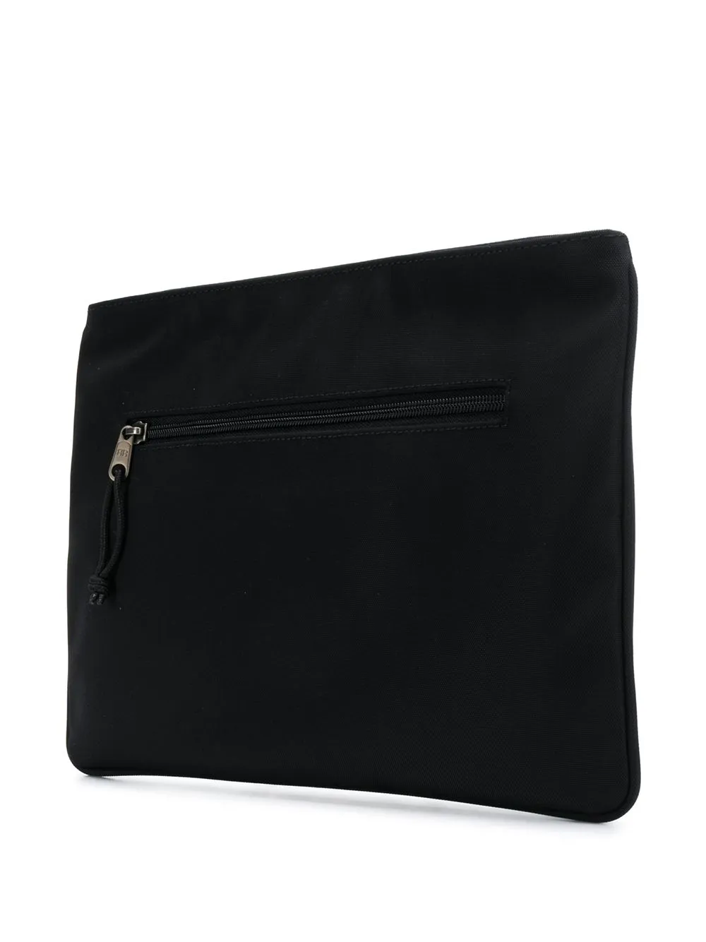  Balenciaga Clutch Mit Logo Stickerei   Schwarz 