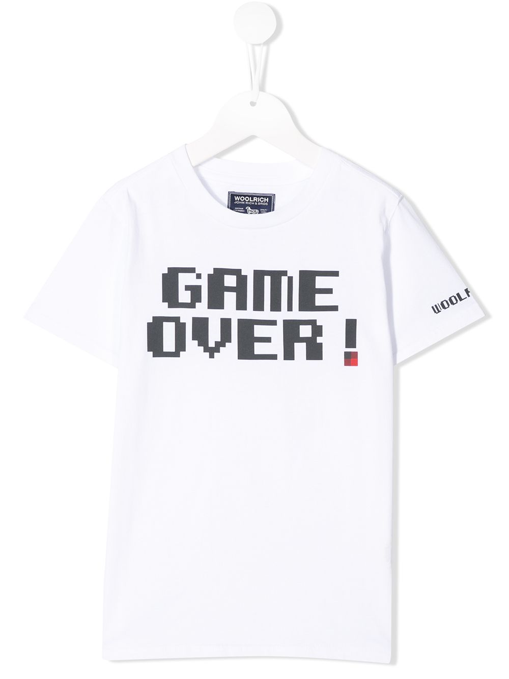 фото Woolrich kids футболка с принтом game over!