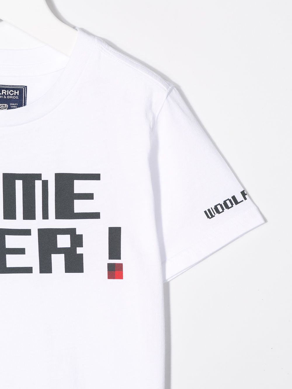 фото Woolrich kids футболка с принтом game over!